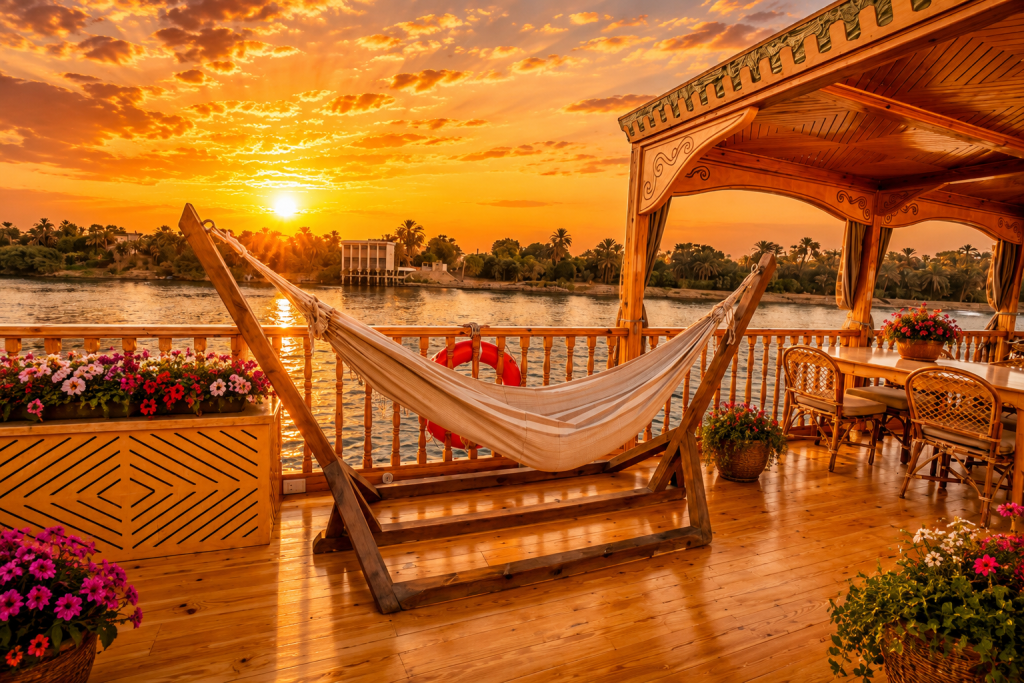 Kenzy Dahabeya luxury dahabeya sailing on the Nile from Luxor to Aswan